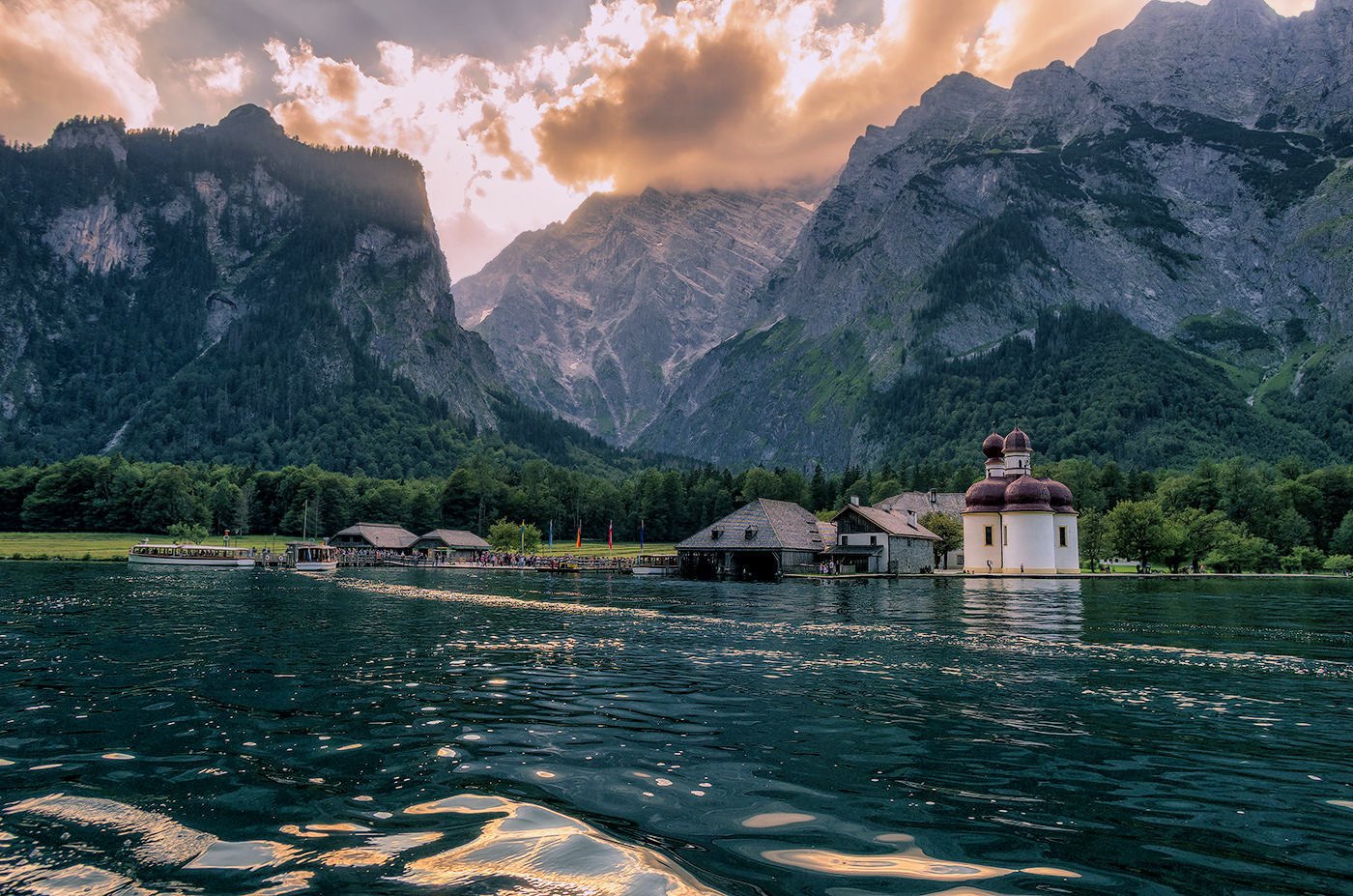 Озеро Кенигзее Германия Фото