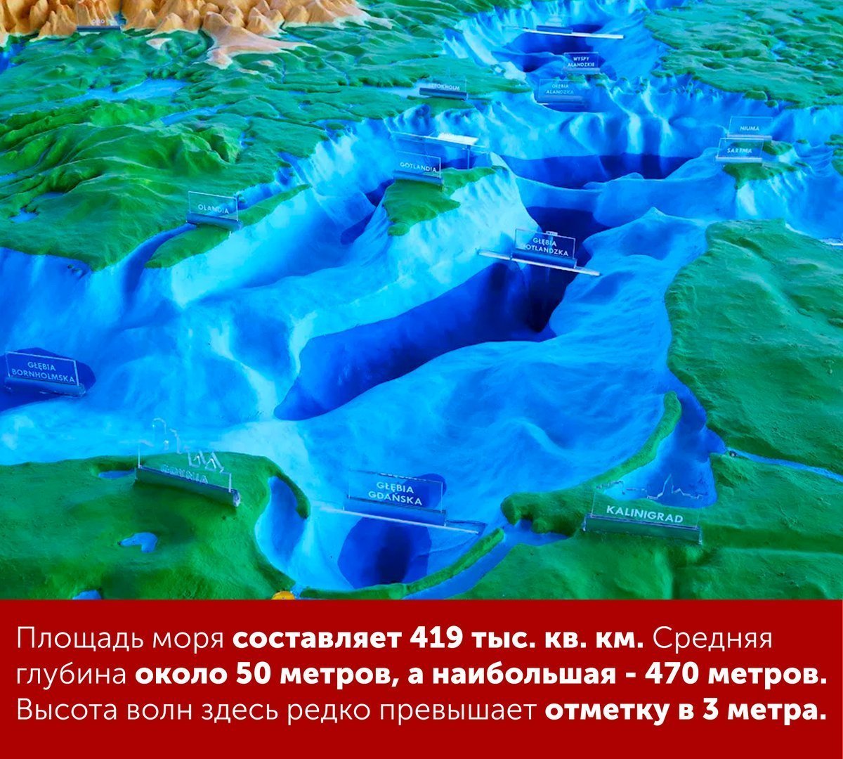 Рельеф дна Балтийского моря
