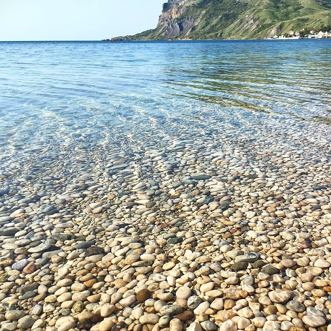 Анапа галечный пляж