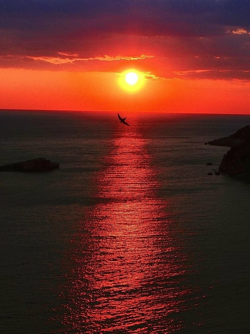 Закат на море