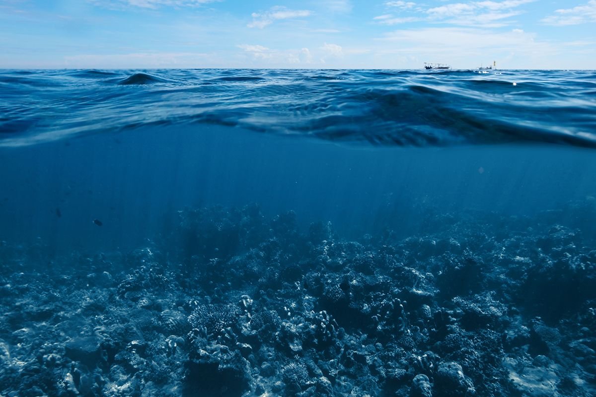 Море наполовину в воде