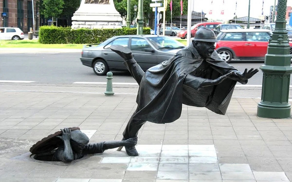 Скульптура de Vaartkapoen, Брюссель