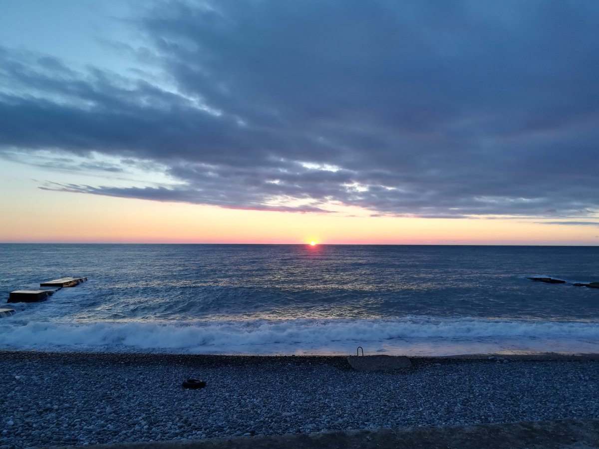 Адлер море рассвет