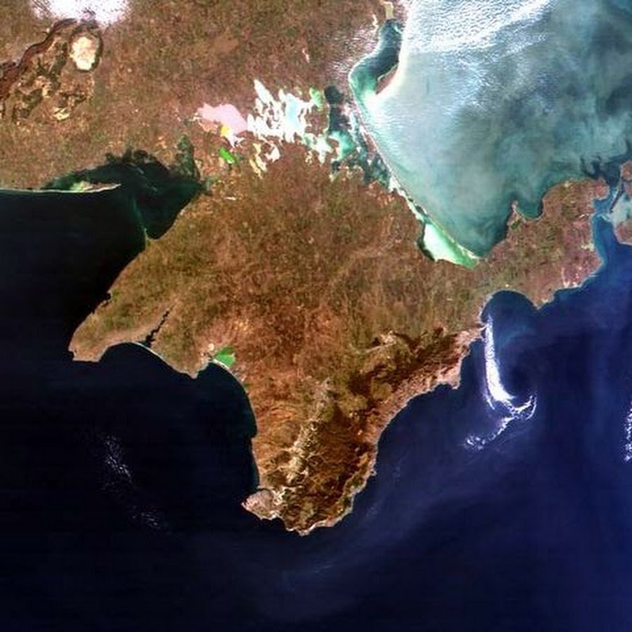 Крымский полуостров со спутника