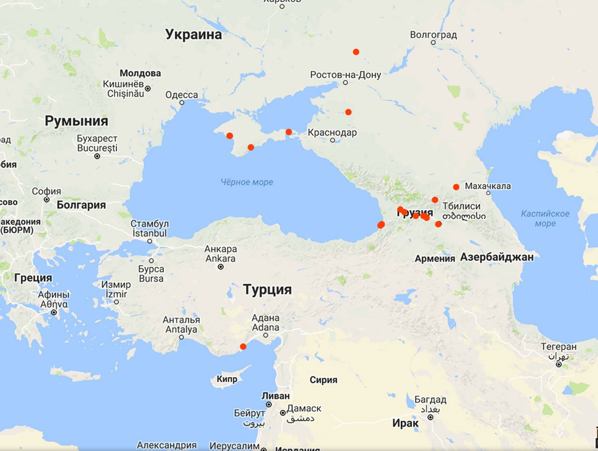 Турция и Греция на карте