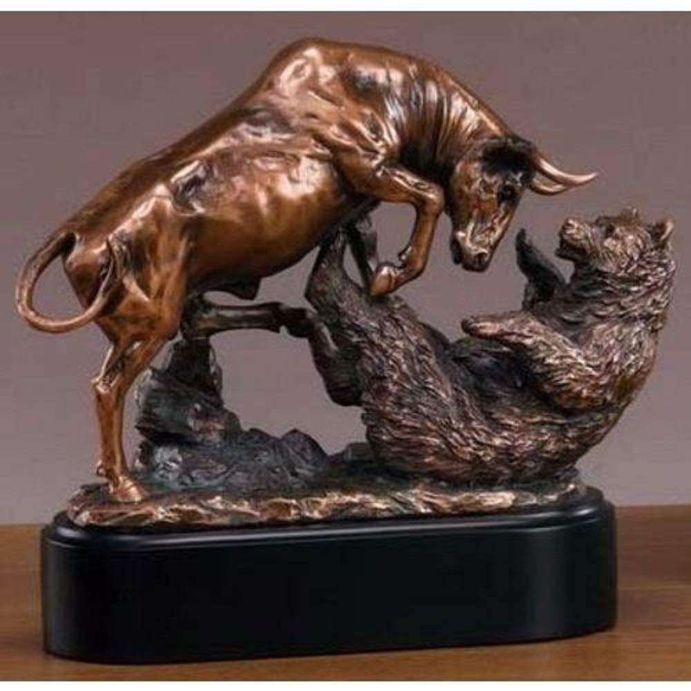 Скульптура из смолы ремесло бронза гальваническим смолы bull & Bear