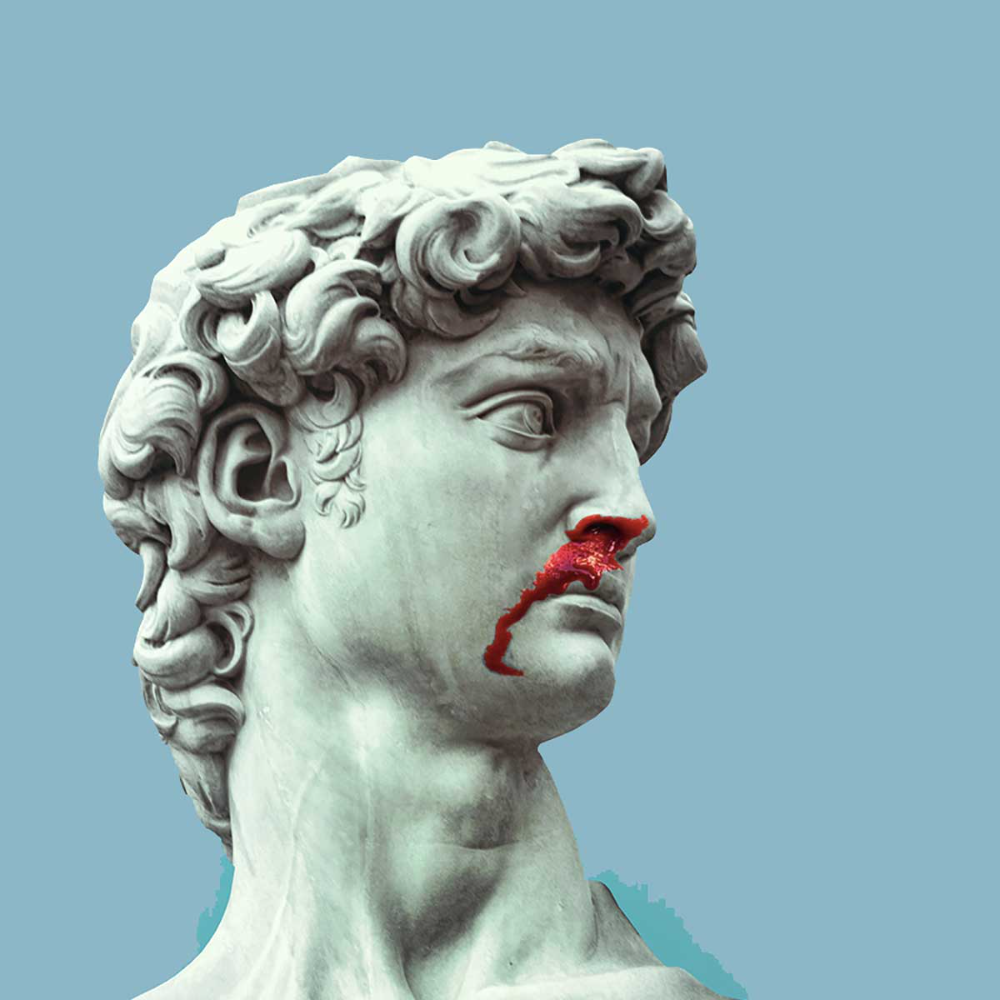 Давид Микеланджело vaporwave
