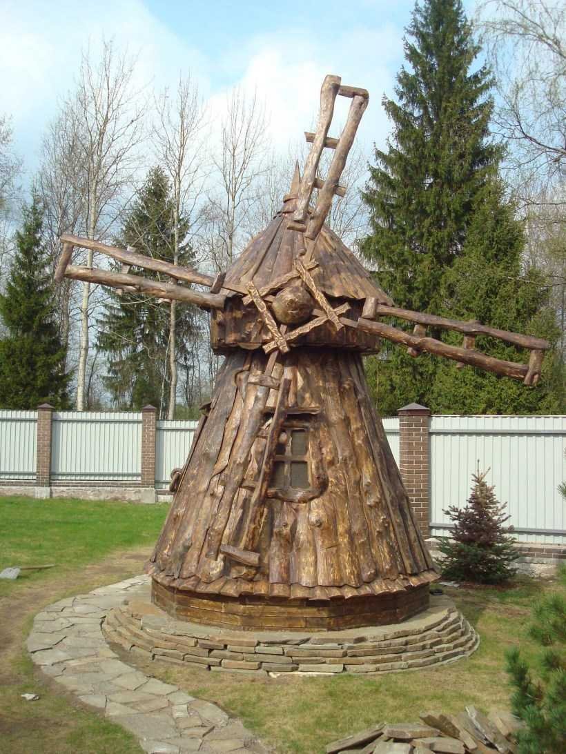 Мельница из бревна