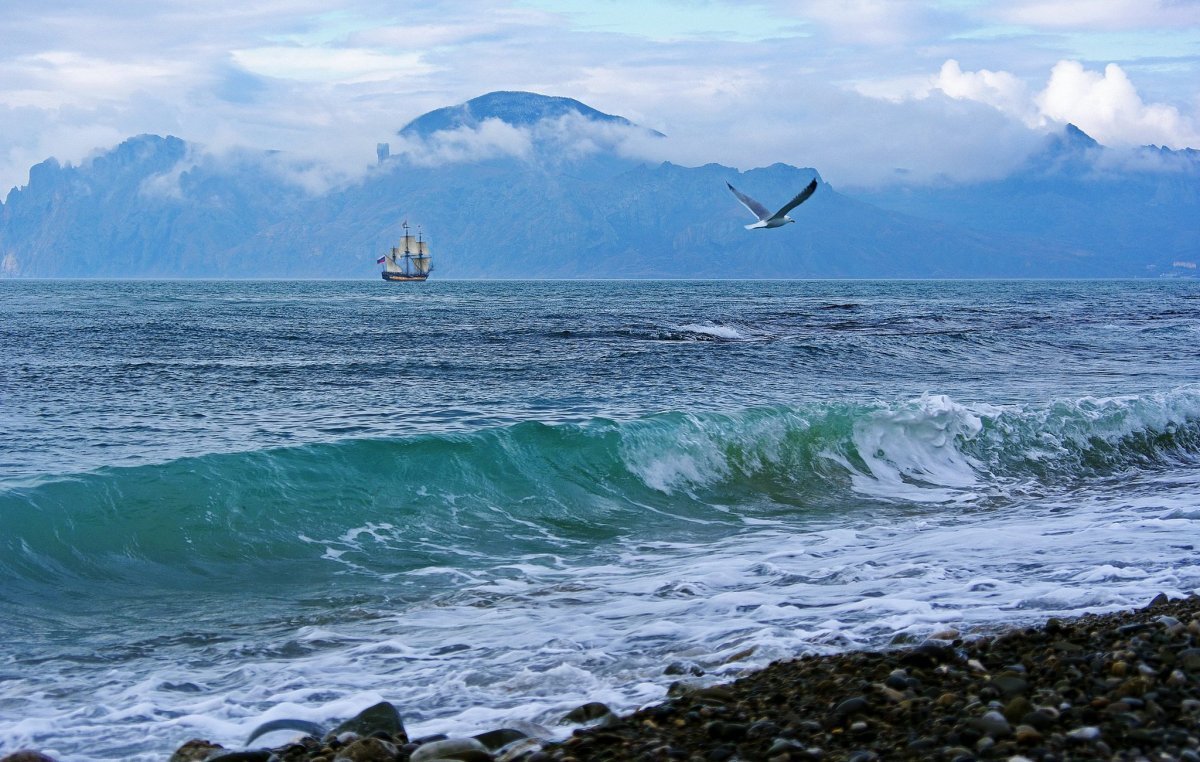 Волны море Коктебель