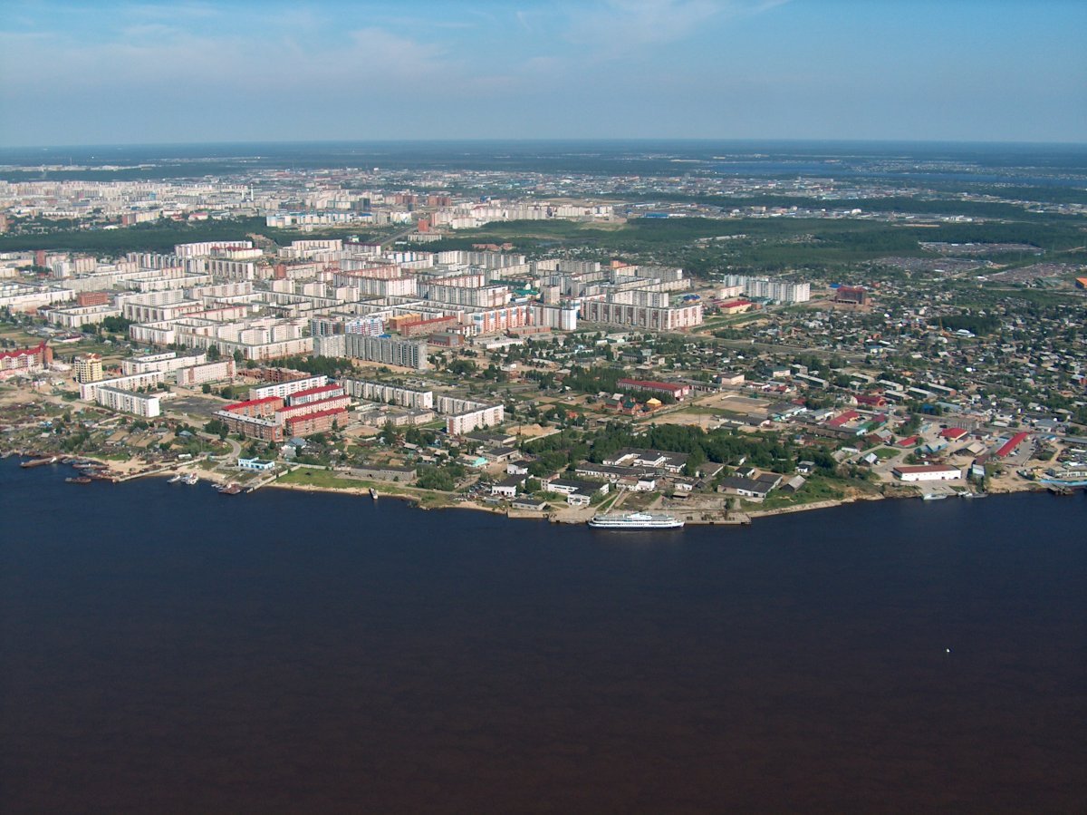 Город Сургут с высоты птичьего полета