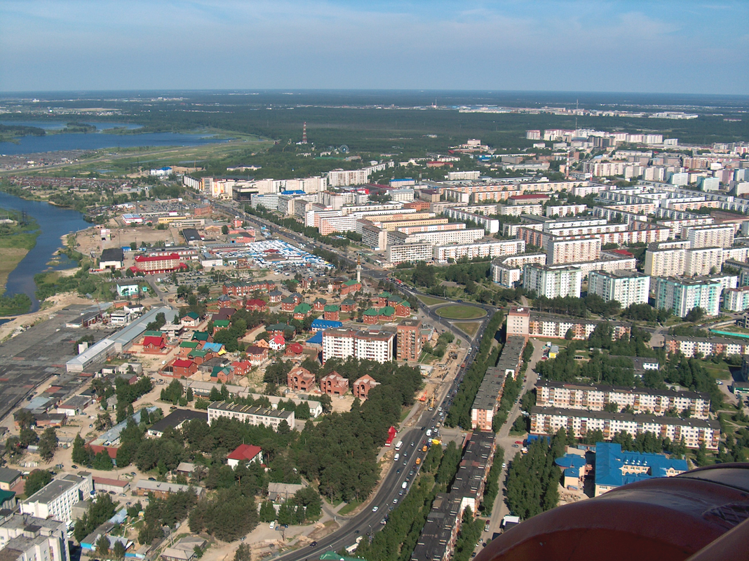 Бердск Новосибирская область с высоты птичьего полета