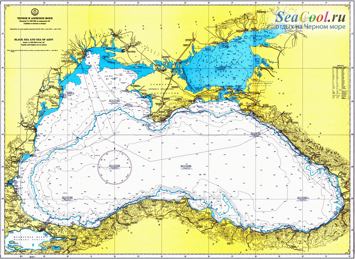 Карта глубин черного моря