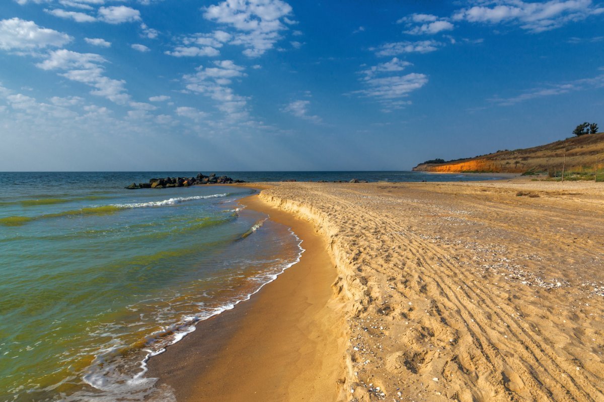 Берег Азовского моря Украины