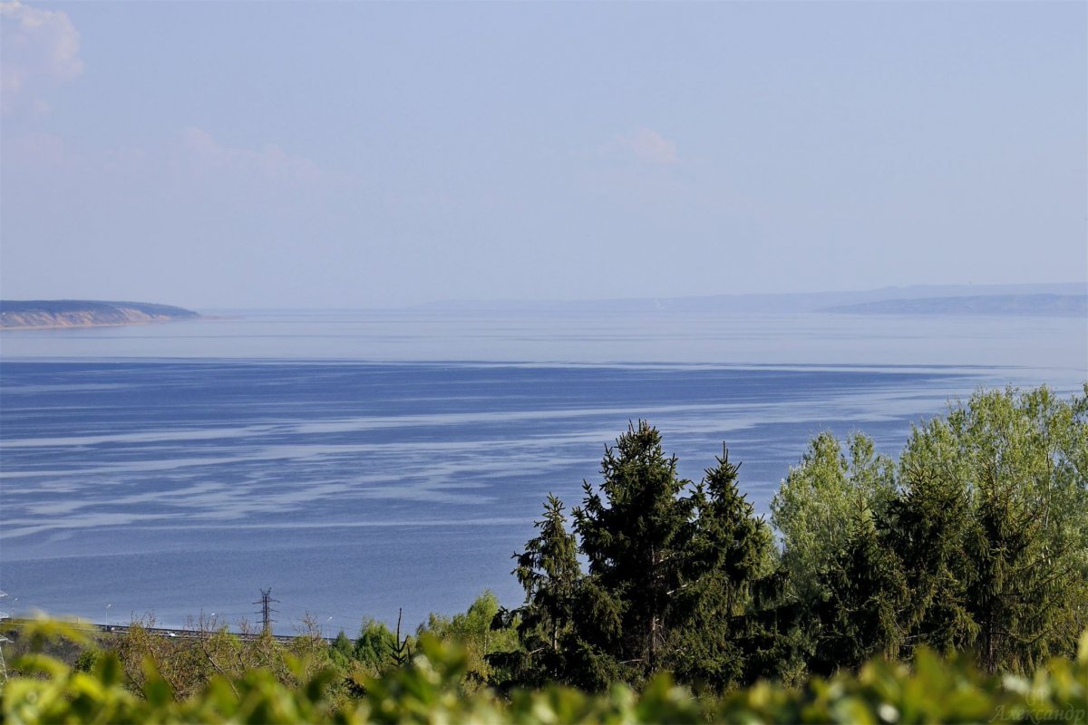 Волга река Ульяновск широкая