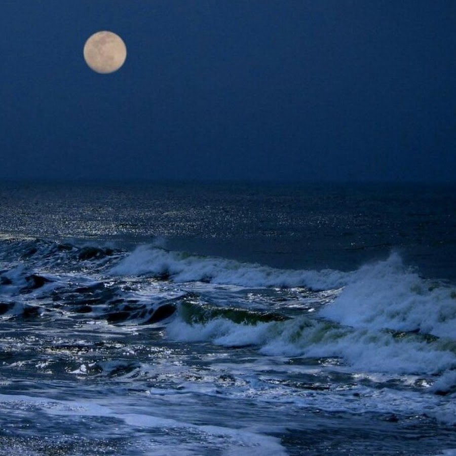 Ночное море Прибой