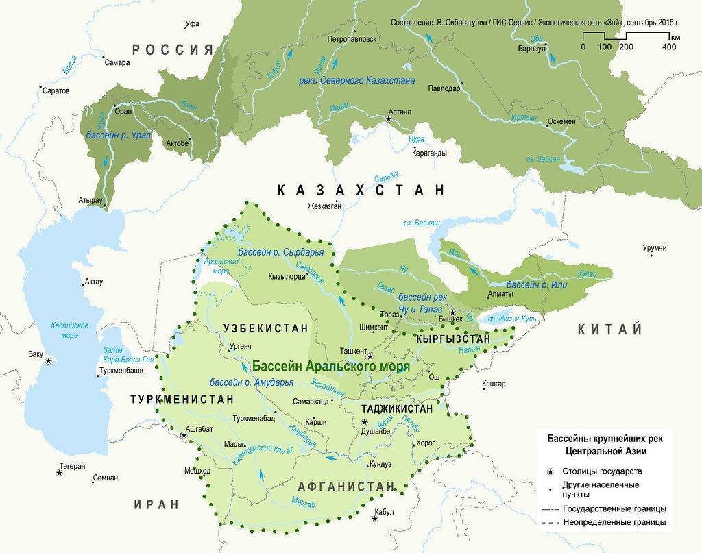 Река Амударья на карте Азии