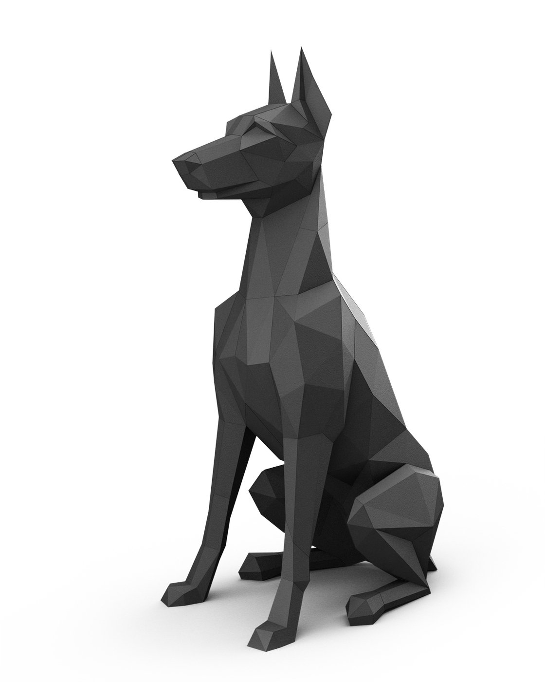 Набор polygonal paper для склейки добермана