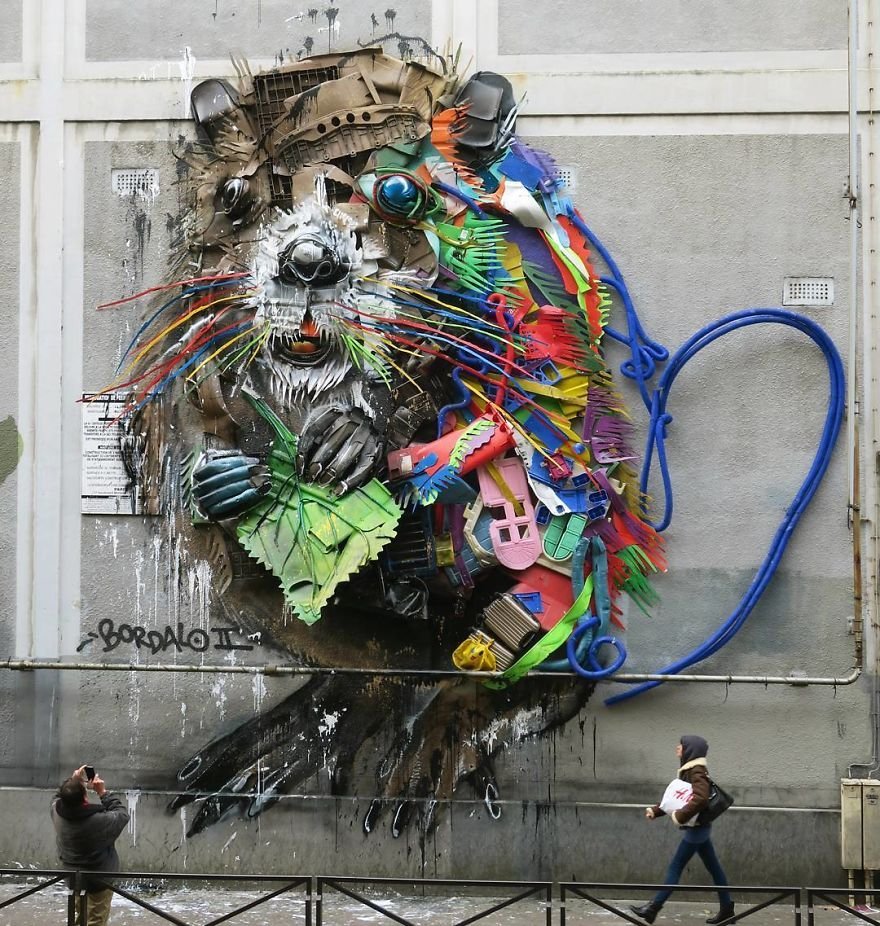 Стрит-арт художник Bordalo II