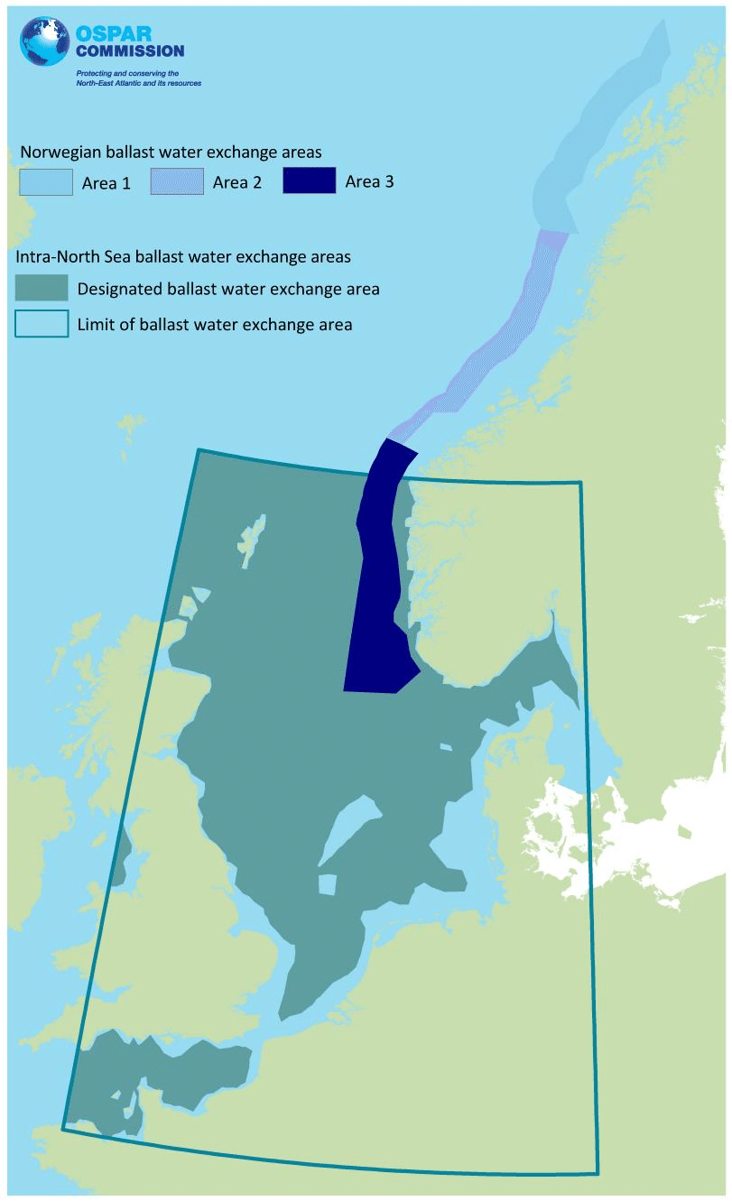 North Sea ballast Exchange area