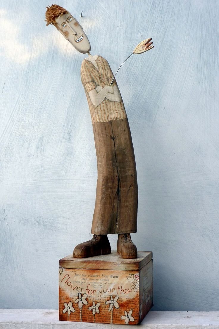 Деревянные человечки от Линн Муир (Lynn Muir).