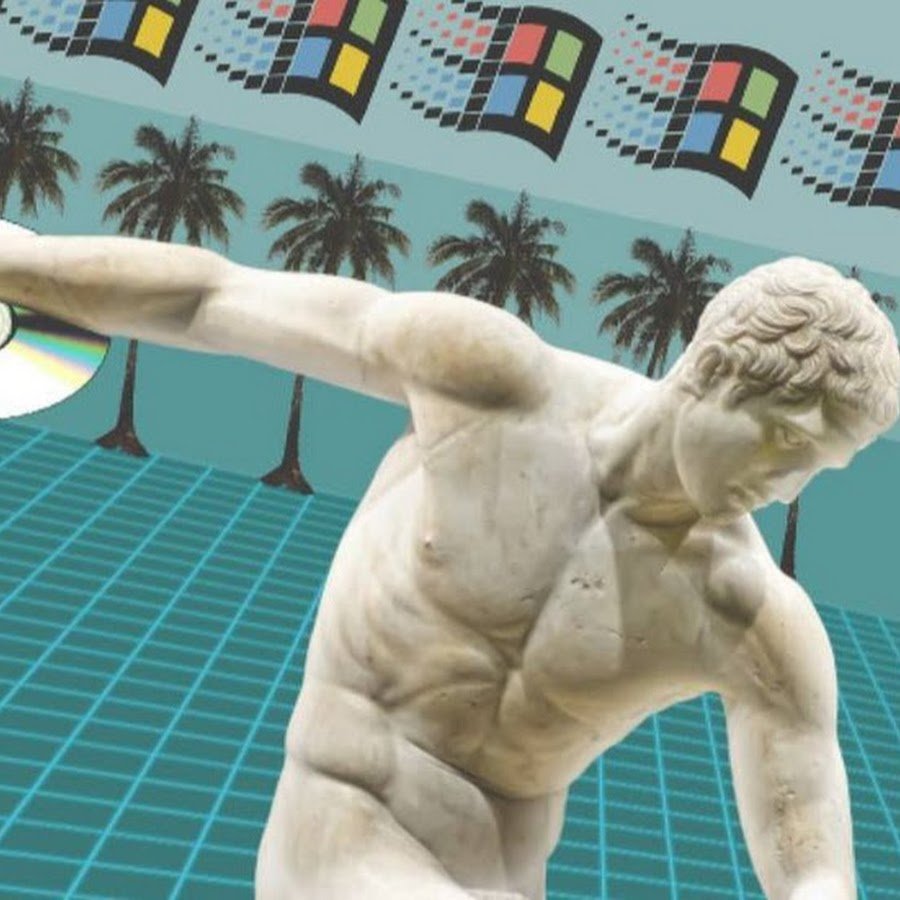 Aesthetic vaporwave статуи