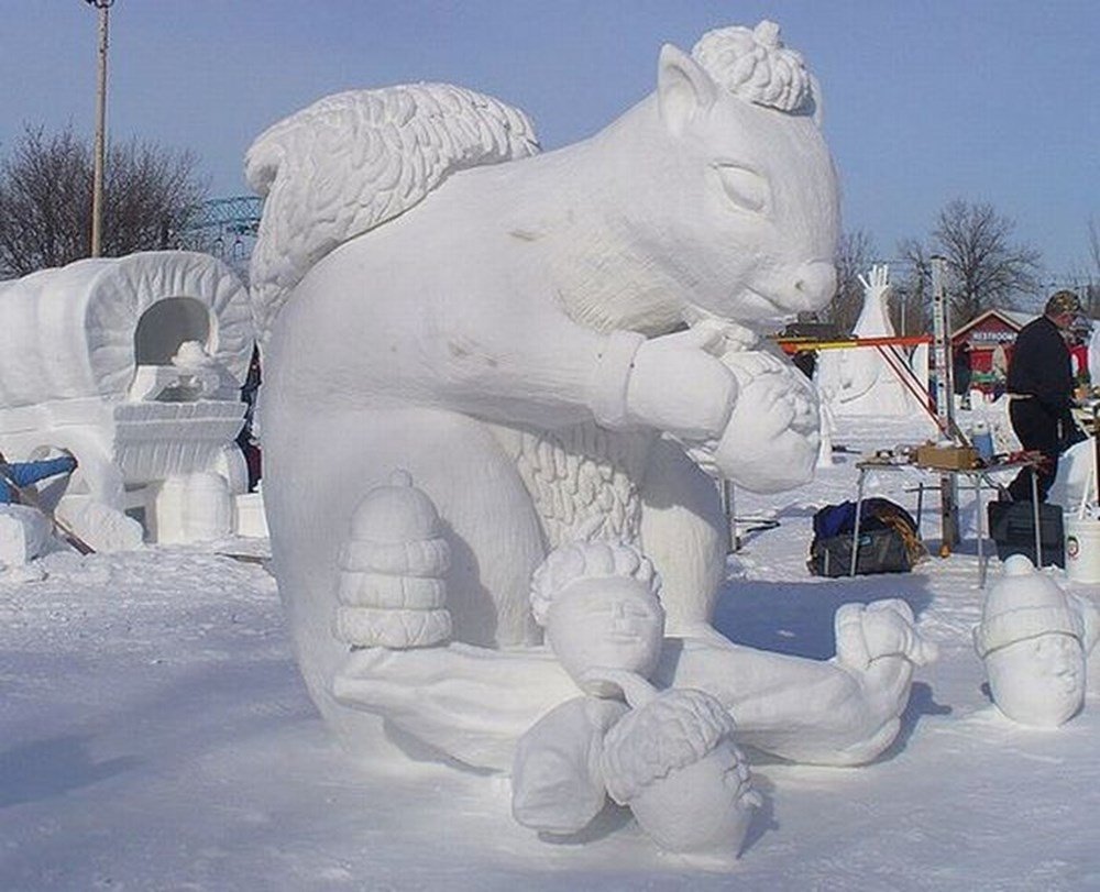 Красивые фигуры из снега