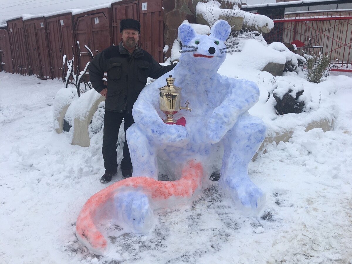 Снежные скульптуры в Воронеже