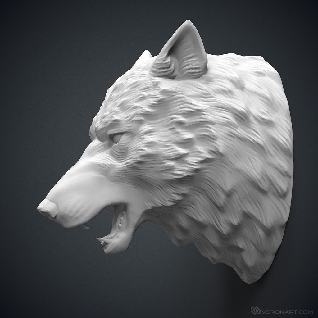 Wolf head 3d model