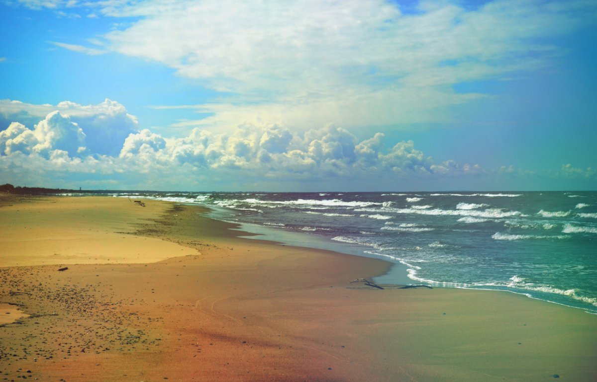 Куршская коса берег с моря