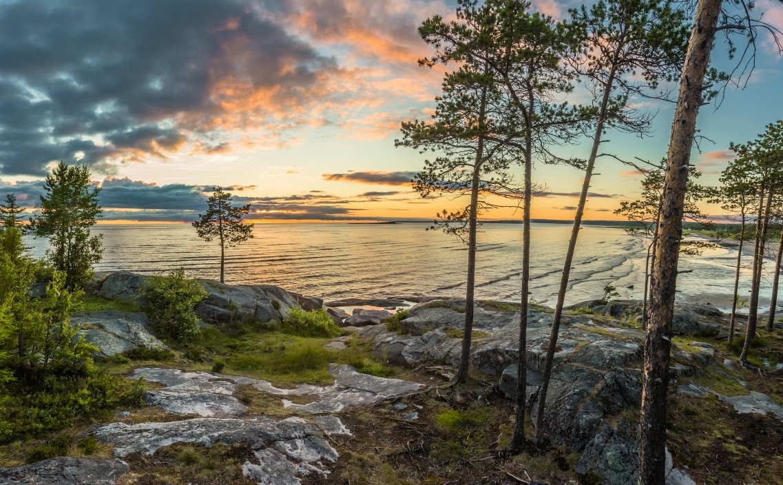 Берег Онега белое море