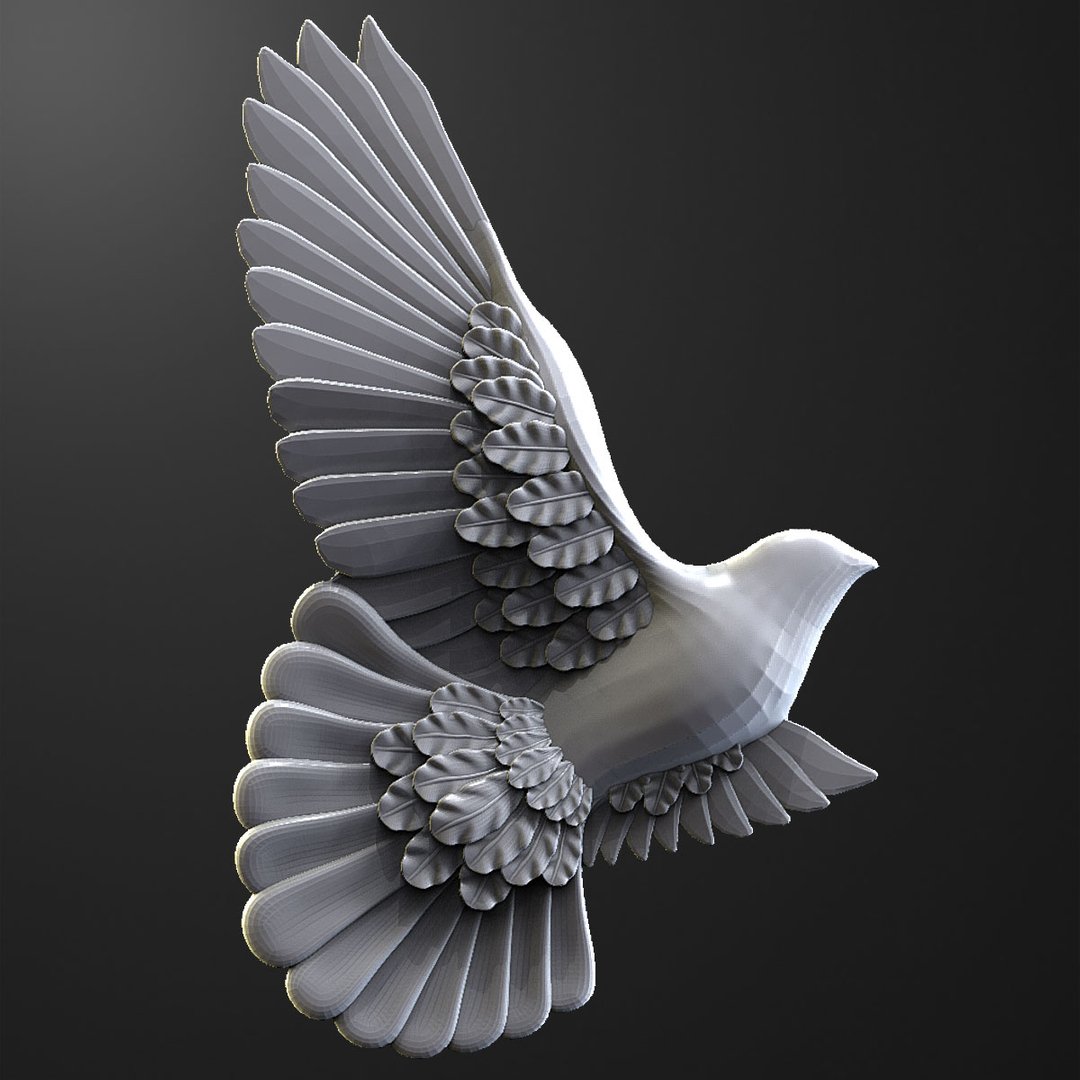 Голубь 3d модель
