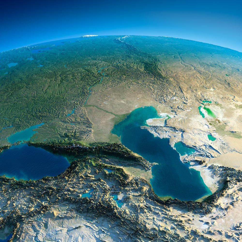 Каспийское море из космоса