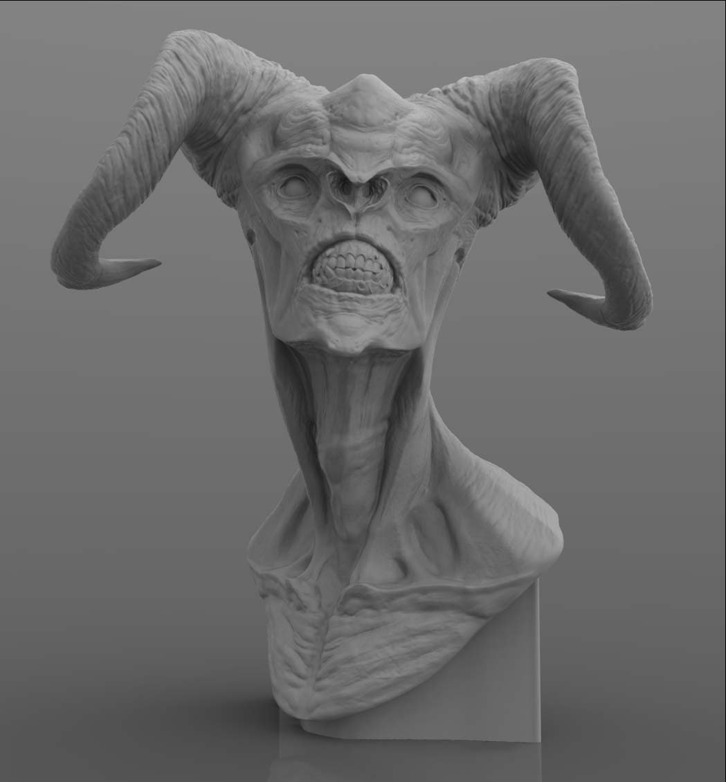 Голова барана Zbrush