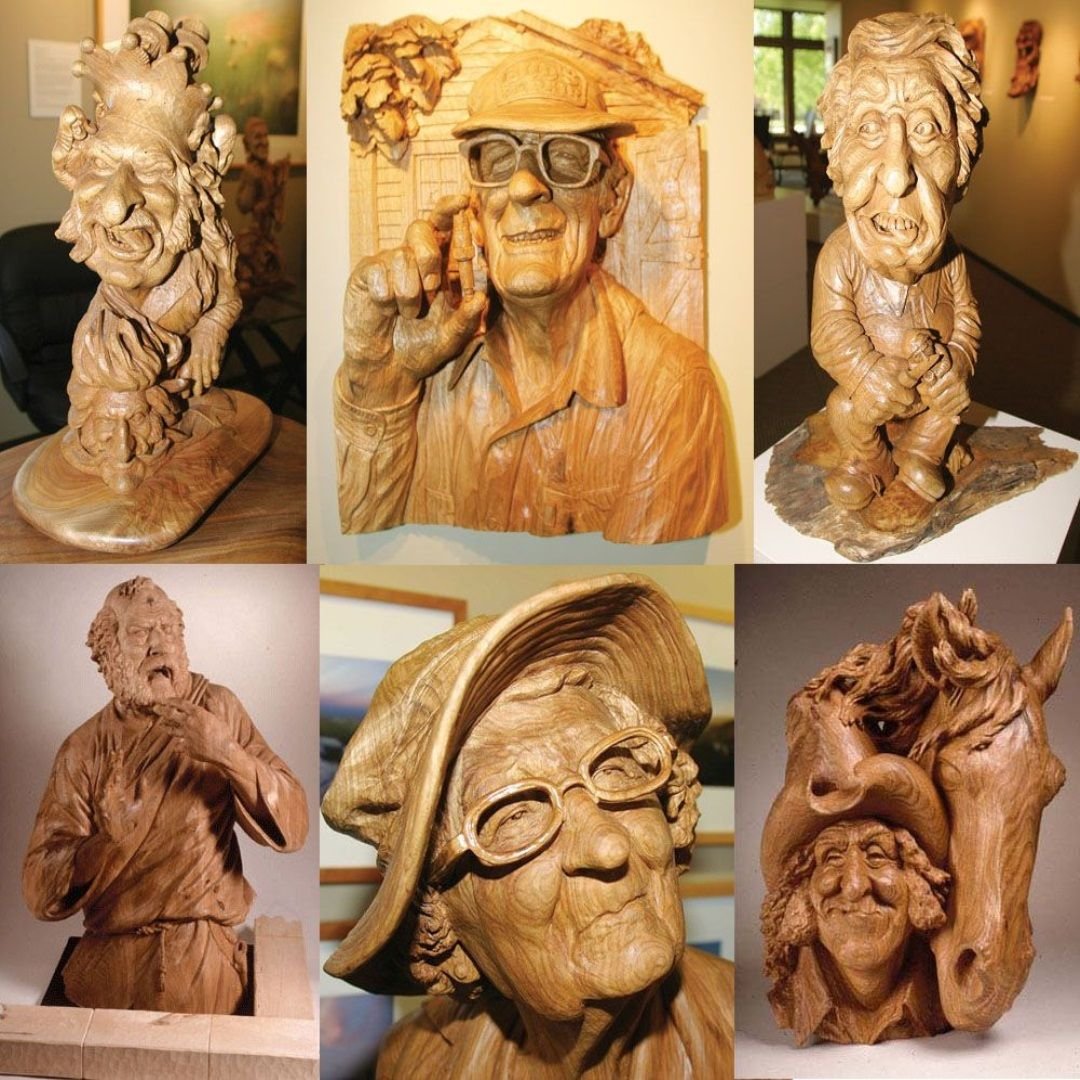 Резные скульптуры из дерева