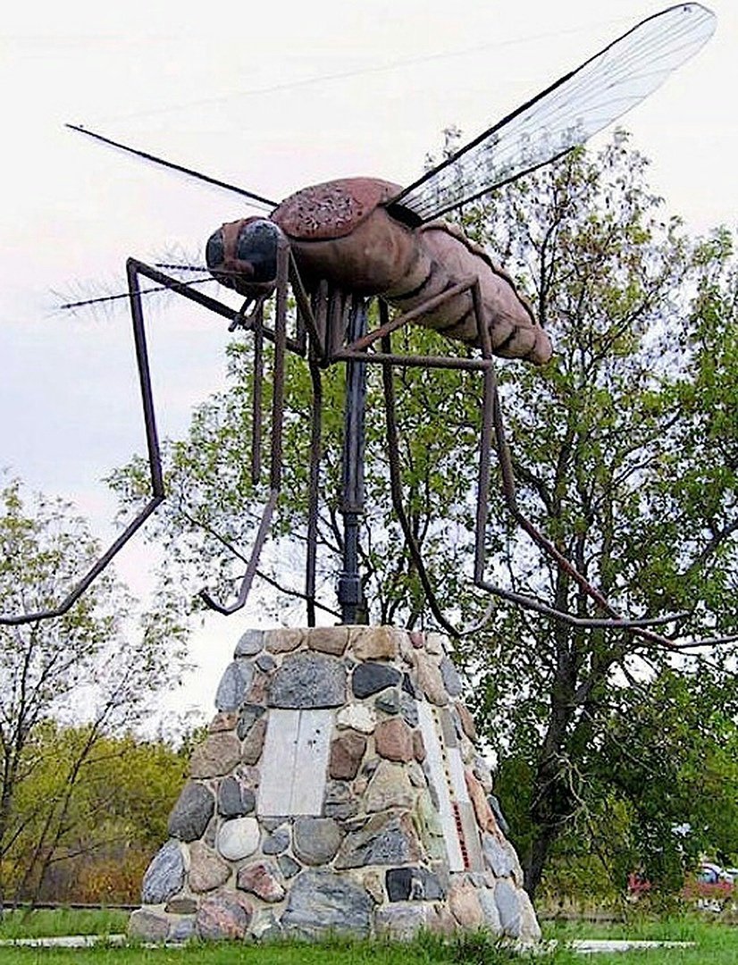 Памятник комару был установлен в канадском городе Комарно