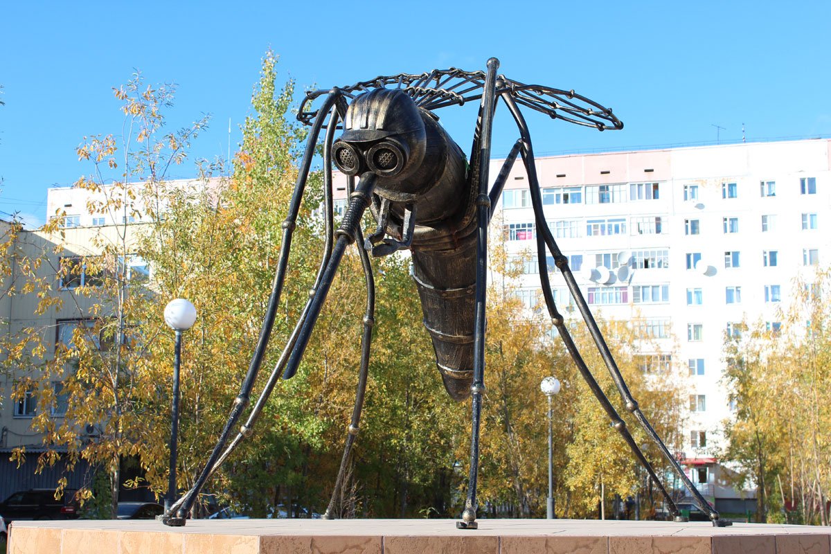 Памятник комару в Усинске