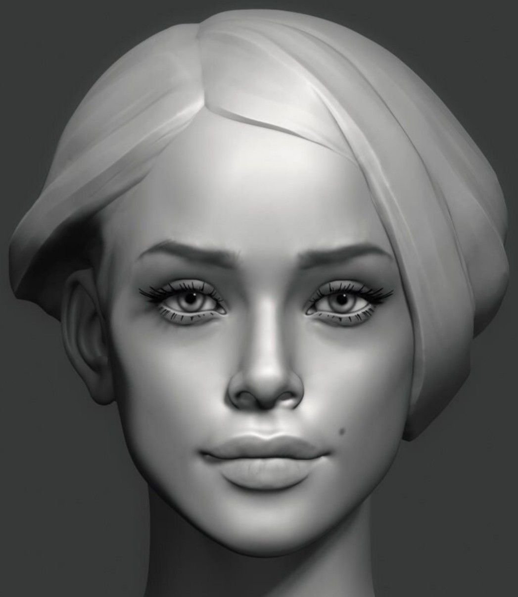 Zbrush женская модель