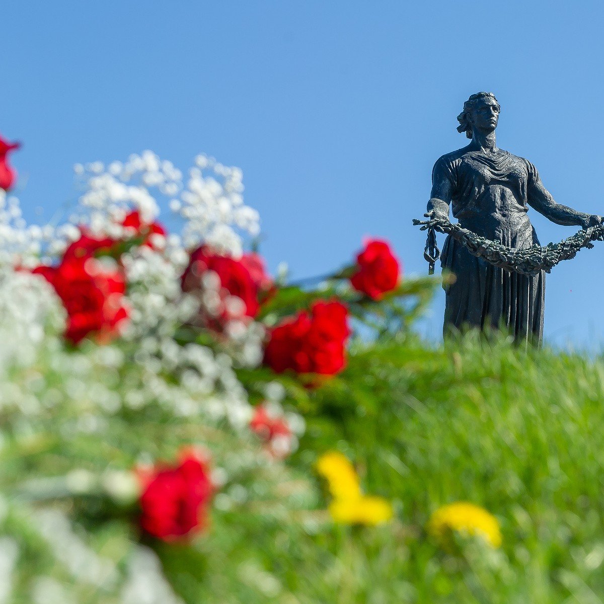 Каменный цветок Курган памятники