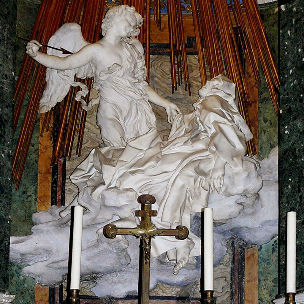 Скульптурная алтарная группа в церкви «экстаз Святой Терезы» (1645—1652)