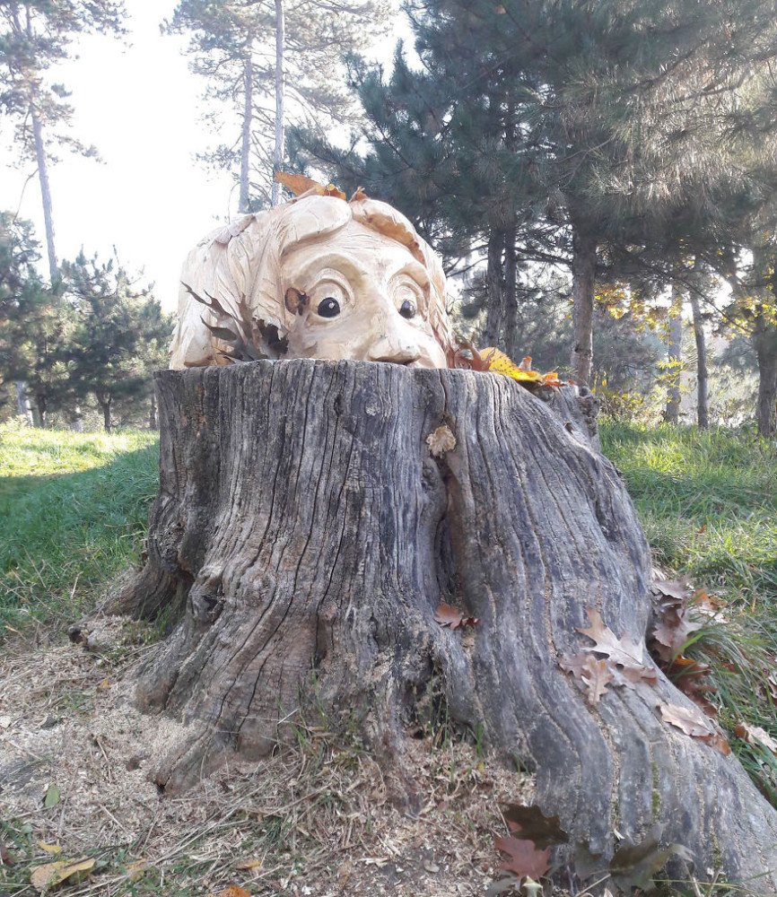 Скульптура из старого дерева