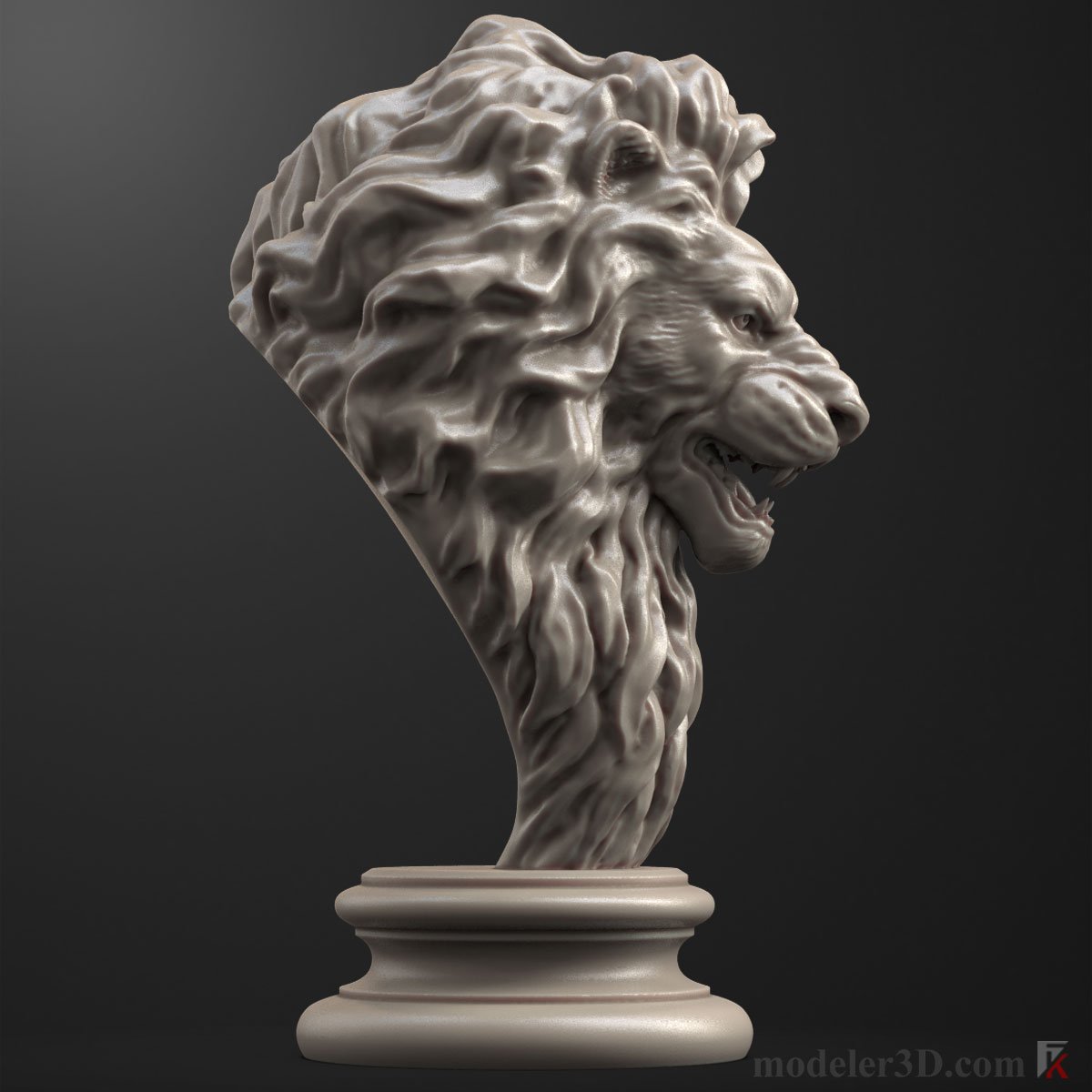 Lion Sculpture 3d model