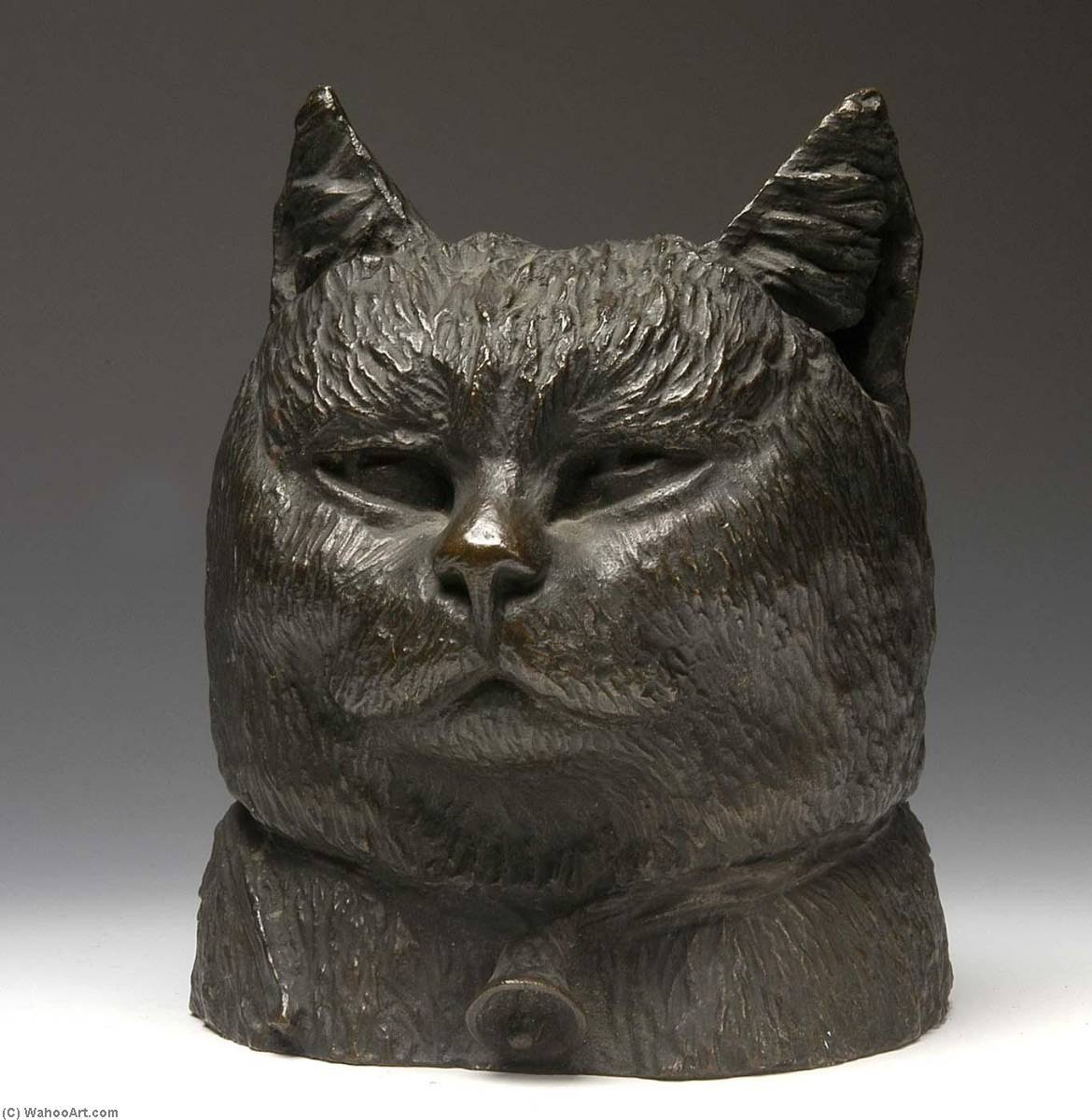 Кошка старинная гипс