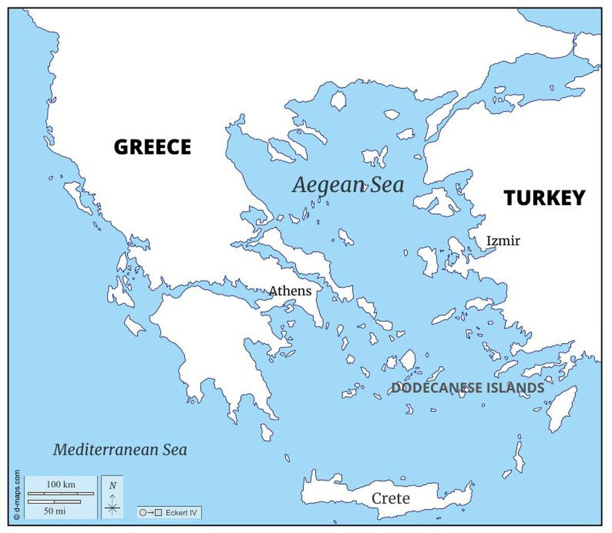 Эгейское море Турция границы