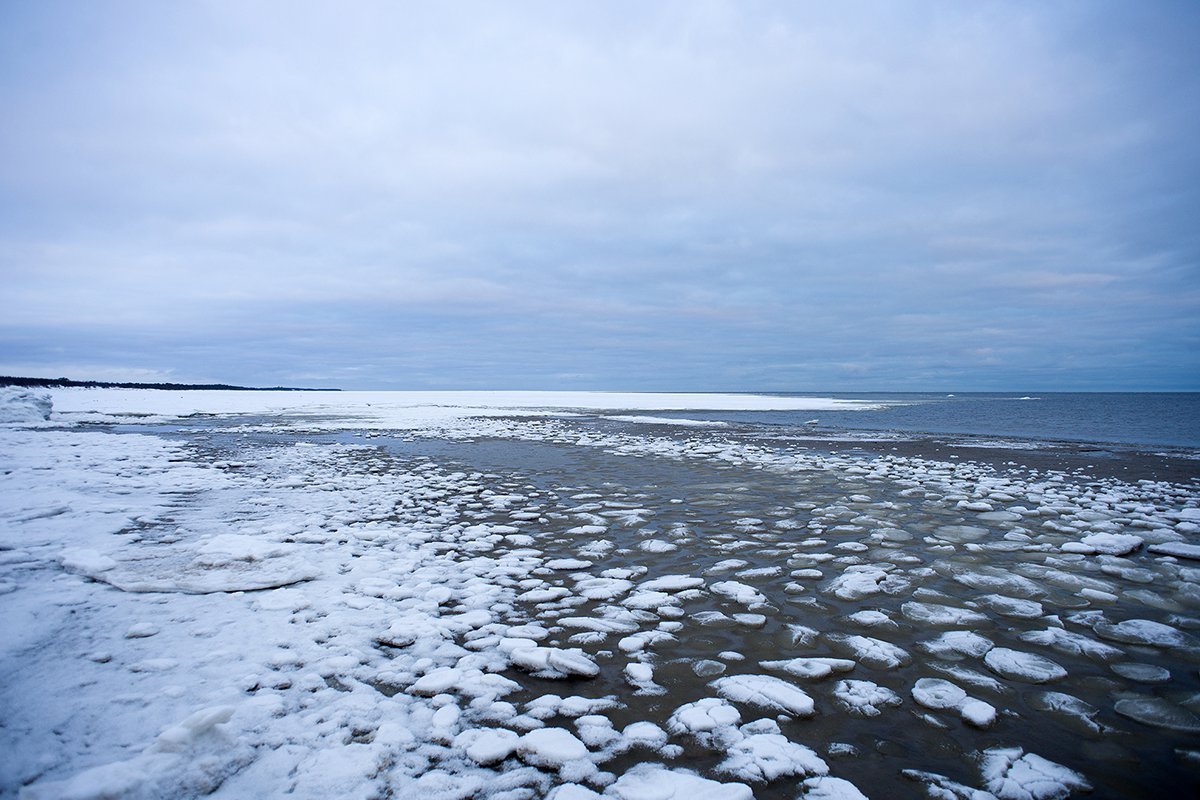 Онега зима белое море