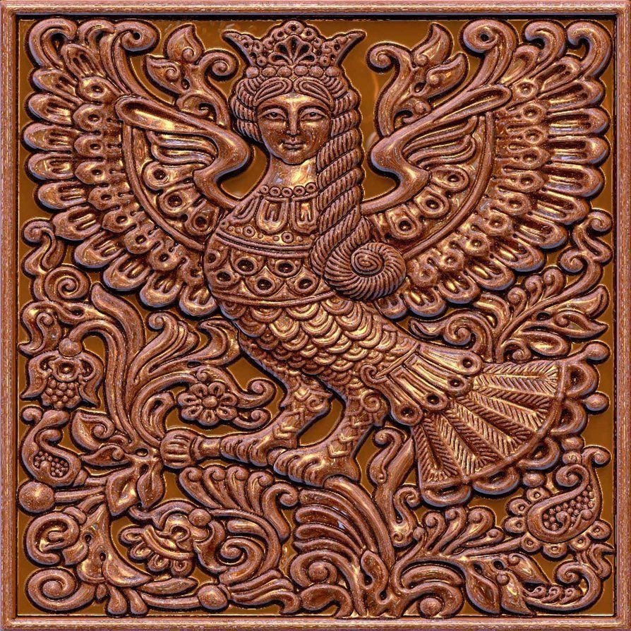 Птица Сирин изразец