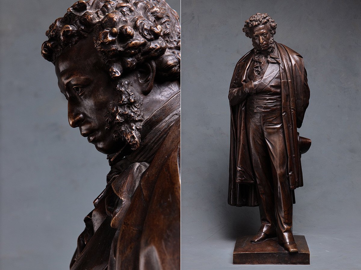 Пётр i. скульптор а. м. Опекушин, 1880-е годы, (бронза, литьё).