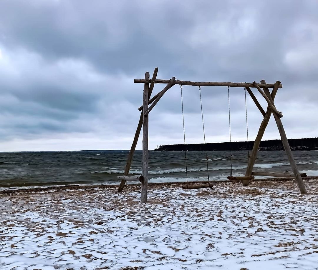 Качели на Обском море Новосибирск