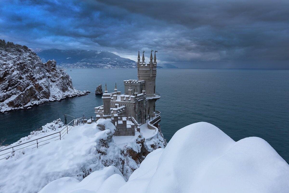 Зима Крым Ласточкино гнездо