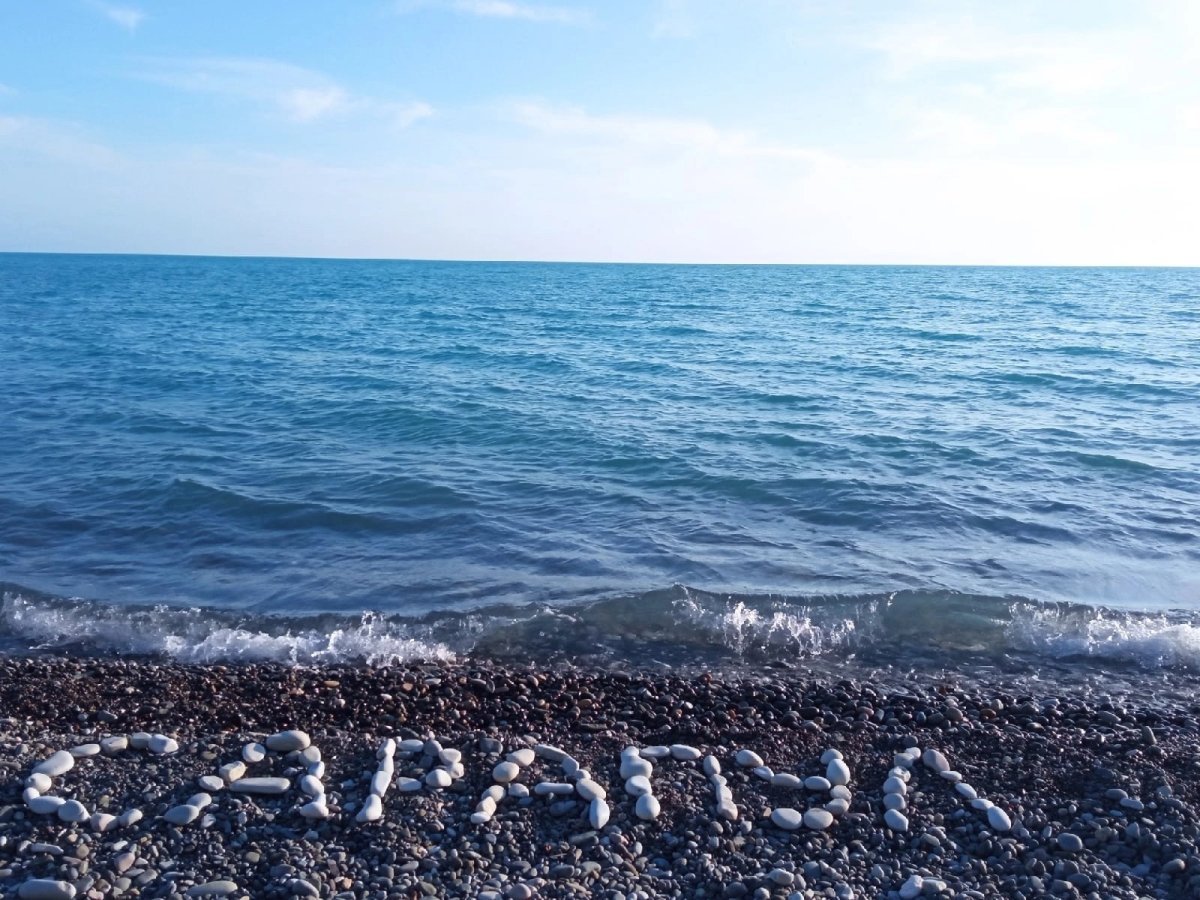 Волна набегает на берег