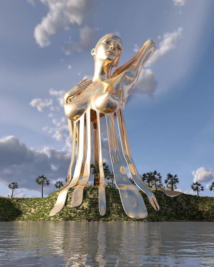 Чад Найт. Скульптуры 3d.